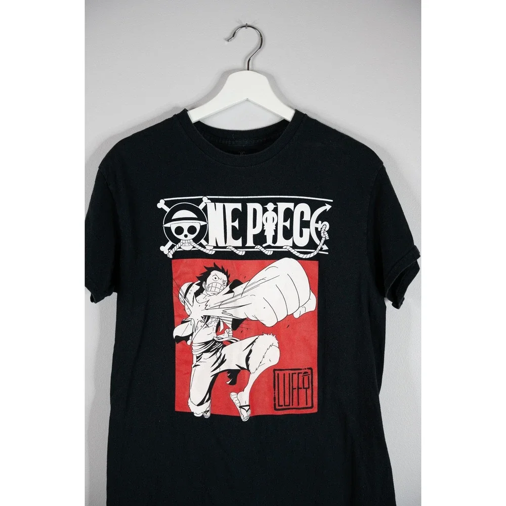 Ripple Junction One Piece T-Shirt Mens M Black Excellent Luffy Anime Graphic Tee